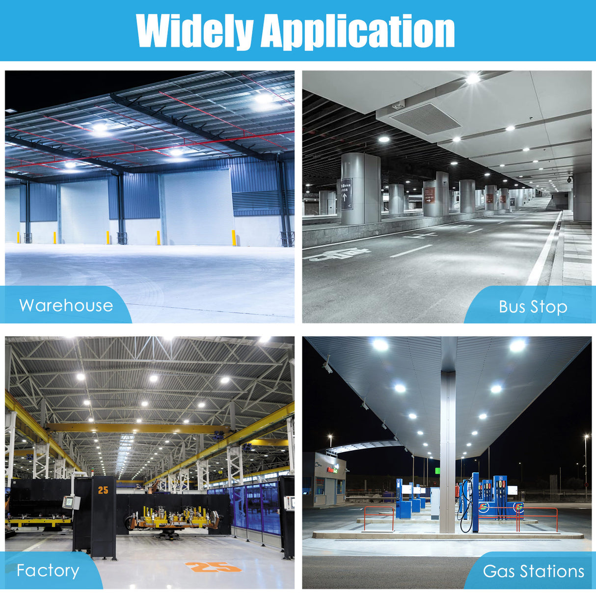 LED Round Canopy Light - CP Series,100W,Selectable Wattage & CCT,100-277V,Dusk to Dawn