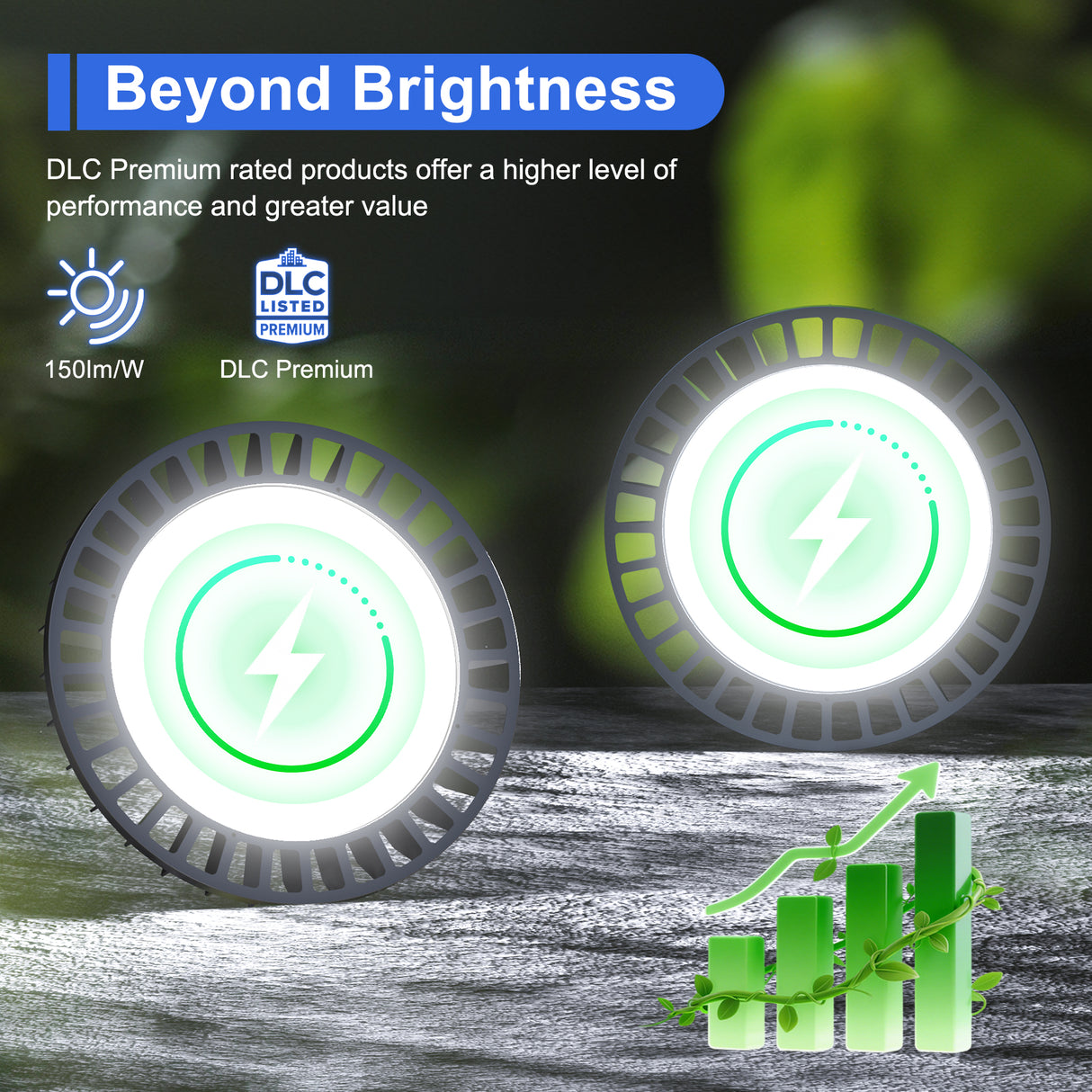 NGTLIGHT LED High Bay Light - UFO05 Series,150W,22500lumens,Selectable Wattage&CCT,100-277V,US PLUG