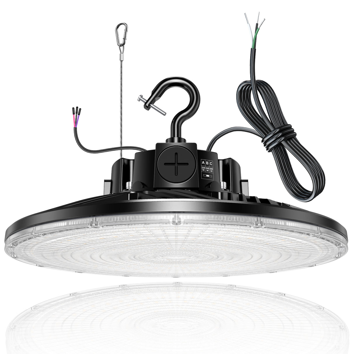 NGTLIGHT LED High Bay Light - PRO Series, 300W, Selectable Wattage, 5000K, 277-480V, 0-10V DIMMABLE
