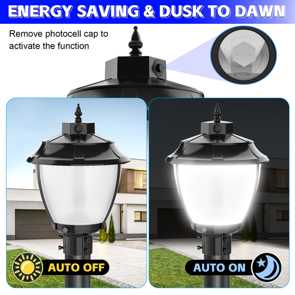 NGTLIGHT LED Ultra Pole Area Light - UPAL Series,150W,Selectable Wattage & CCT,100V-277V