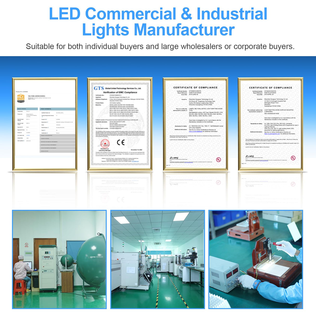 LED Parking Lot Light - SB Series With Slip Fit Mount,450W,67500lumens,,5000K,100-277V,Built in Photocell