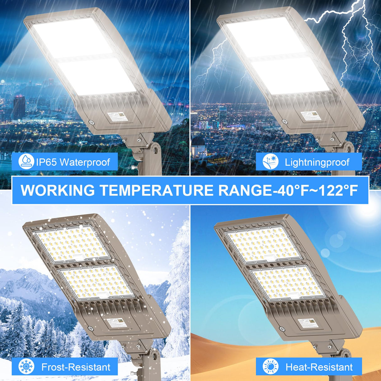 LED Parking Lot Light - SB Series With slip Fit Mount,320W,44800lumens,5000K,277-480V