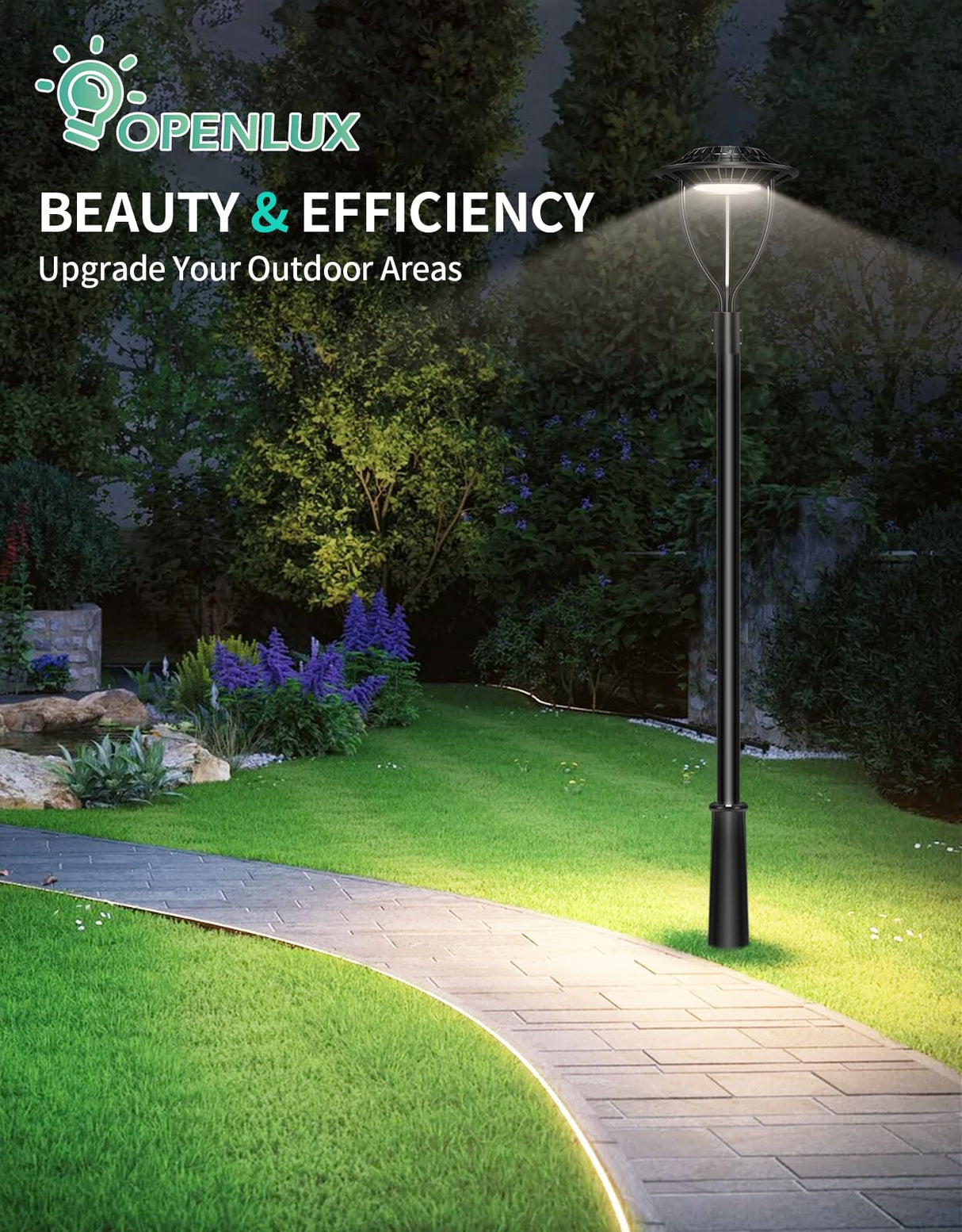 LED Post Top Light- PTA Series,60W,8400lumens,Selectable Wattage & CCT,100-277V,With Built-In Photocell