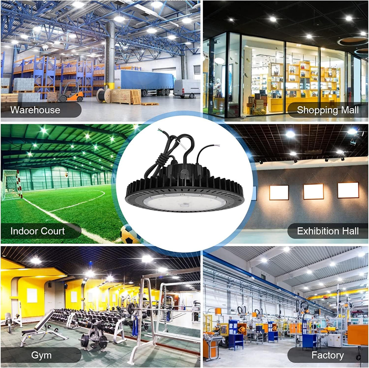 LED High Bay Ligh - IHB Series,150W,21750lumens, 0-10V DIMMABLE, 5000K, 100-277V