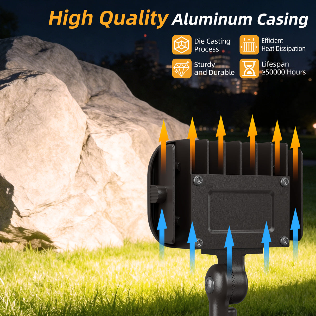 LED Knuckle Flood Light - KFL Series,15W,4000K,100-277V