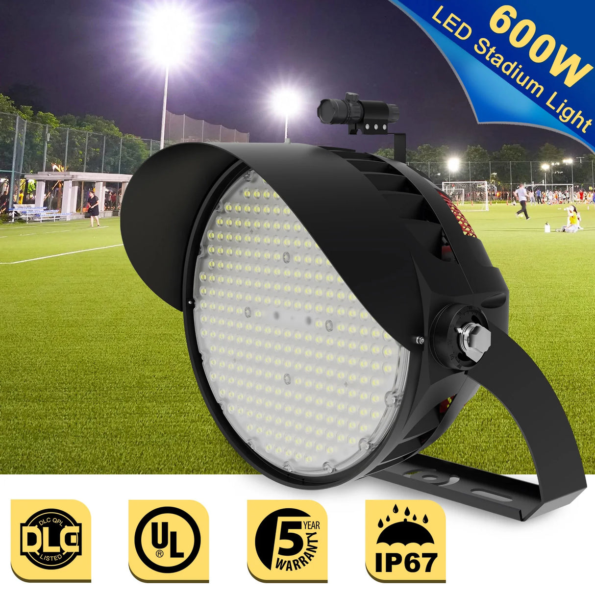 LED Stadium Light - NCL Series,600W,90000lumens,5000K,277-480V