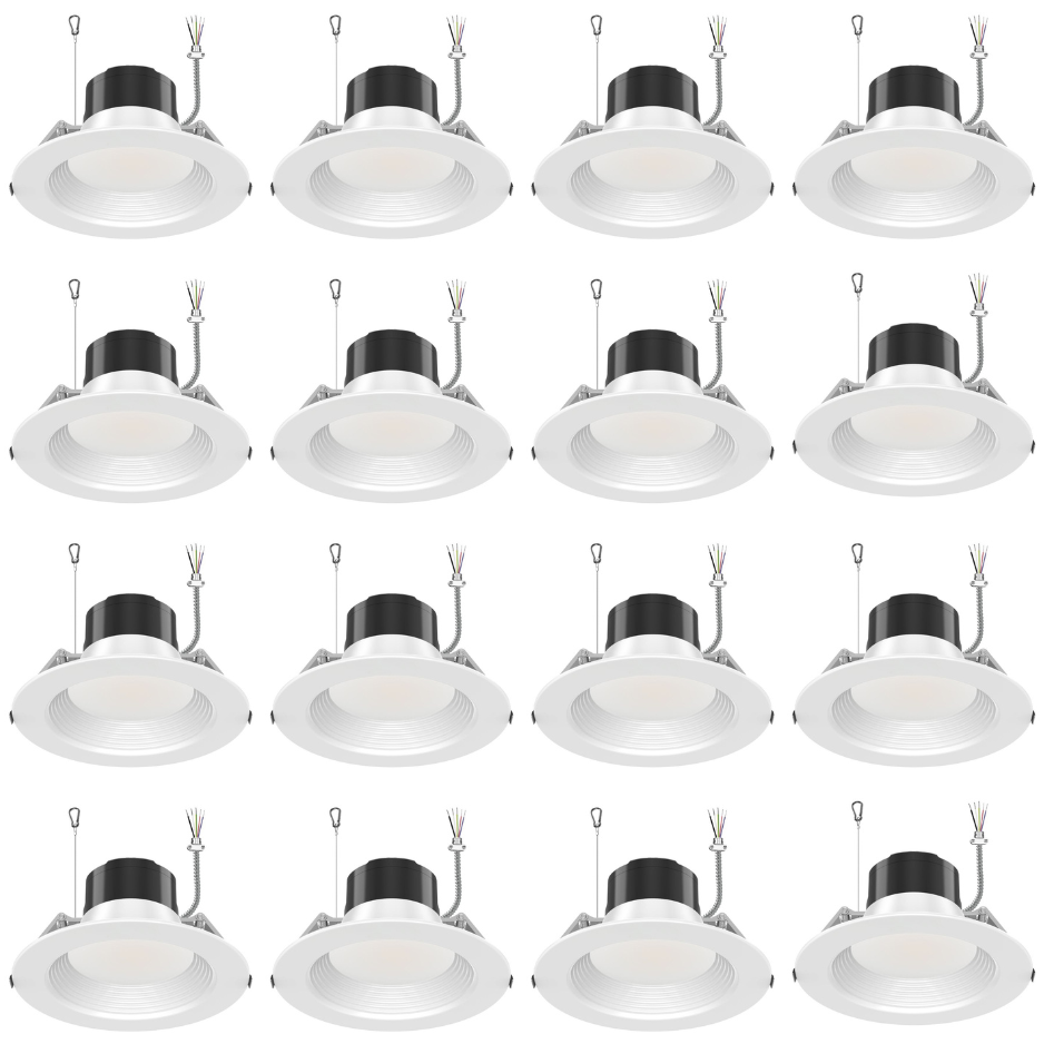 10"LED Commercial Down Light - DNL Series, 40W, Selectable Wattage&CCT, 120-347V, 4 Pack