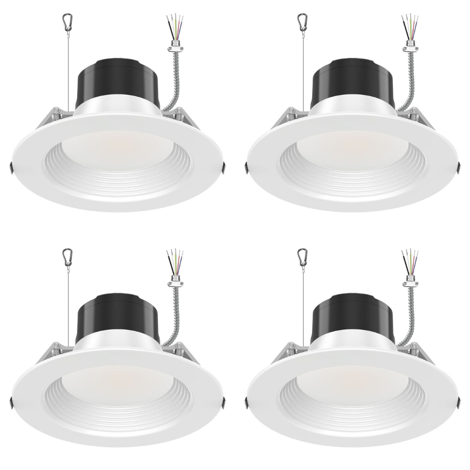 10"LED Commercial Down Light - DNL Series, 40W, Selectable Wattage&CCT, 120-347V, 4 Pack