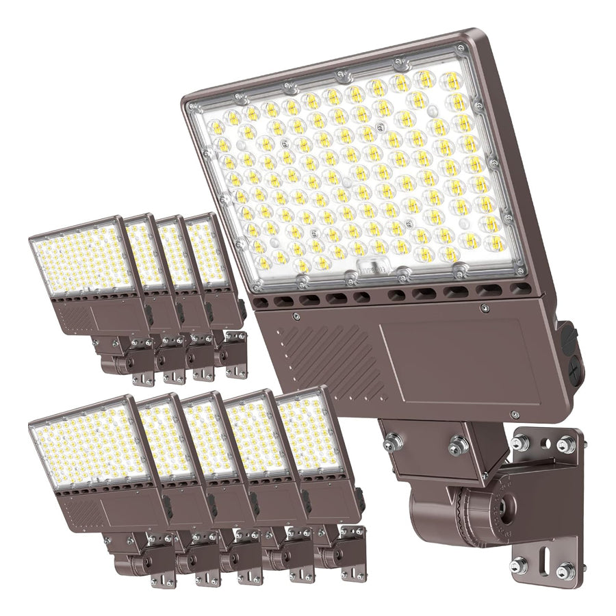 LED Parking Lot Light - PL Series With A&N BRACKET,150W,22500lumens,Selectable Wattage & CCT,100-277V, Built in Photocell