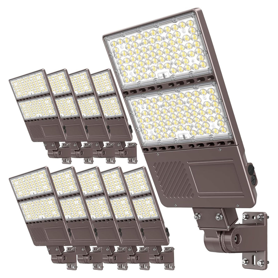 NGTLIGHT LED Parking Lot Light - PL Series,320W,48000lumens,Selectable Wattage & CCT,100-277V, Built in Photocell,Universal Mount