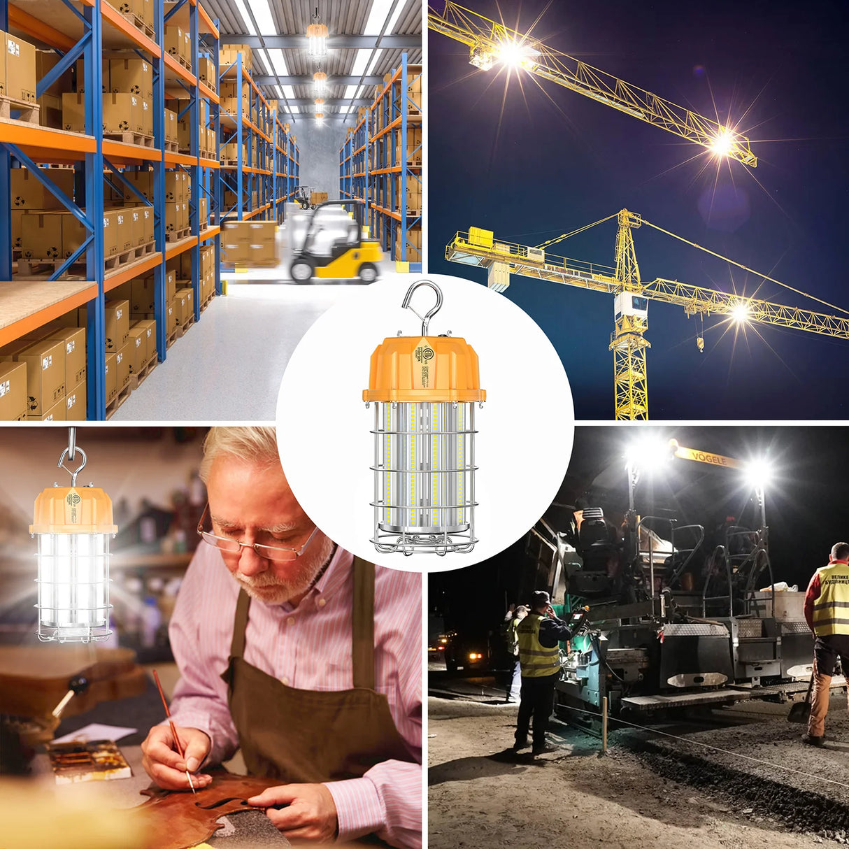 LED Round Work Light - TWL Series,80W,12000lumens,5000K,100-277V, US PLUG