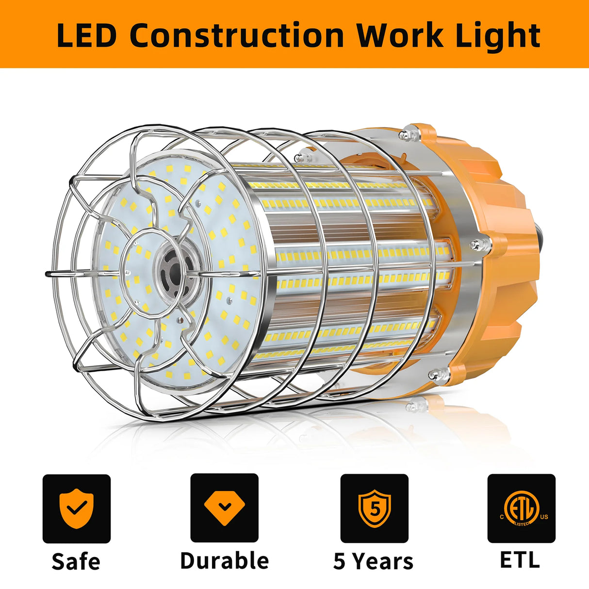 LED Round Work Light - TWL Series,80W,12000lumens,5000K,100-277V, US PLUG