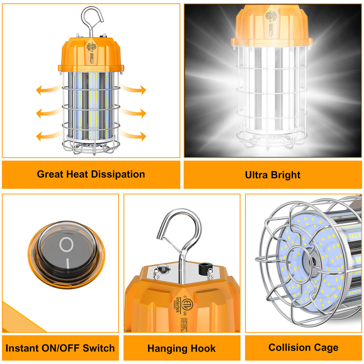 LED Round Work Light - TWL Series,150W,21000lumens,5000K,100-277V, US PLUG