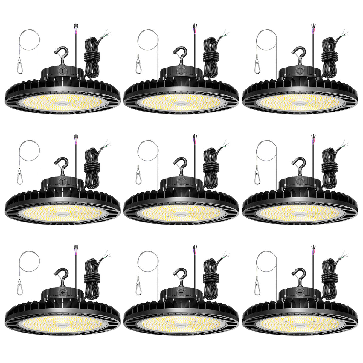 NGTLIGHT LED High Bay Light - UFO05 Series, 500W, Selectable Wattage, 5000K, 100-277V, 90° Beam Angle