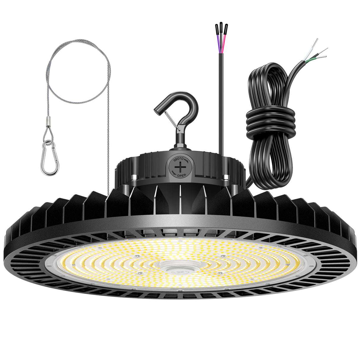 NGTLIGHT LED High Bay Light - UFO05 Series, 500W, Selectable Wattage, 5000K, 100-277V, 90° Beam Angle
