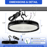NGTLIGHT LED High Bay Light - BI Series,240W,36000lumens,Selectable Wattage&CCT,100-277V WITH US PLUG
