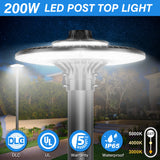 LED Circular Area Light - AL Series,200W,28000lumens,Selectable Wattage & CCT,100-277V,with Photocell