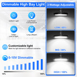 NGTLIGHT LED High Bay Light - UFO05 Series, 500W, Selectable Wattage, 5000K, 100-277V, 90° Beam Angle
