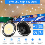 NGTLIGHT LED High Bay Light - UFO05 Series, 240W, Selectable Wattage&CCT, 100-277V, 90° Beam Angle, US PLUG