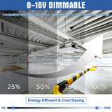 4FT LED Vapor Tight Light - VPL series,50W,Selectable Wattage & CCT,AC 100-277V, DIMMABLE 0-10V