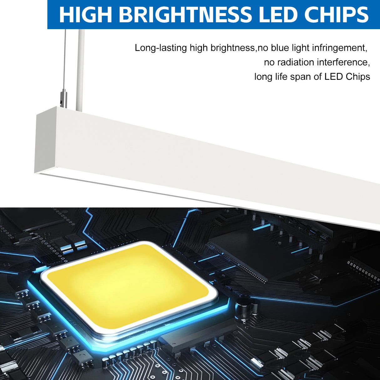 NGTLIGHT LED Architectual Light - LST06 Series, 50W, Selectable Wattage&CCT, 120-277V, 0-10V DIMMABLE, 4FT, 2 Pack