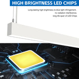 NGTLIGHT LED Architectual Light - LST06 Series, 50W, Selectable Wattage&CCT, 120-277V, 0-10V DIMMABLE, 4FT, 2 Pack