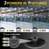 LED High Bay Light - PRO Series,150W,22500lumens,Selectable Wattage & CCT,100-277V,0-10V DIMMABLE