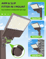 NGTLIGHT LED Parking Lot Light - PL Series,200W,30000lumens,Selectable Wattage,5000K,100-277V, Built in Photocell