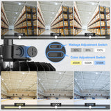 NGTLIGHT LED High Bay Light - UFO05 Series, 200W, Selectable Wattage&CCT, 100-277V, 90° Beam Angle, US PLUG