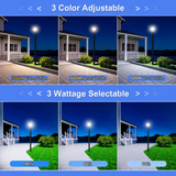 NGTLIGHT LED Post Top Light - PAL Series, 60W-100W, Selectable Wattage & CCT, 100V-277V, Dusk to Dawn