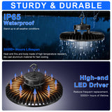 NGTLIGHT LED High Bay Light - UFO05 Series, 500W, Selectable Wattage, 5000K, 100-277V, 90° Beam Angle