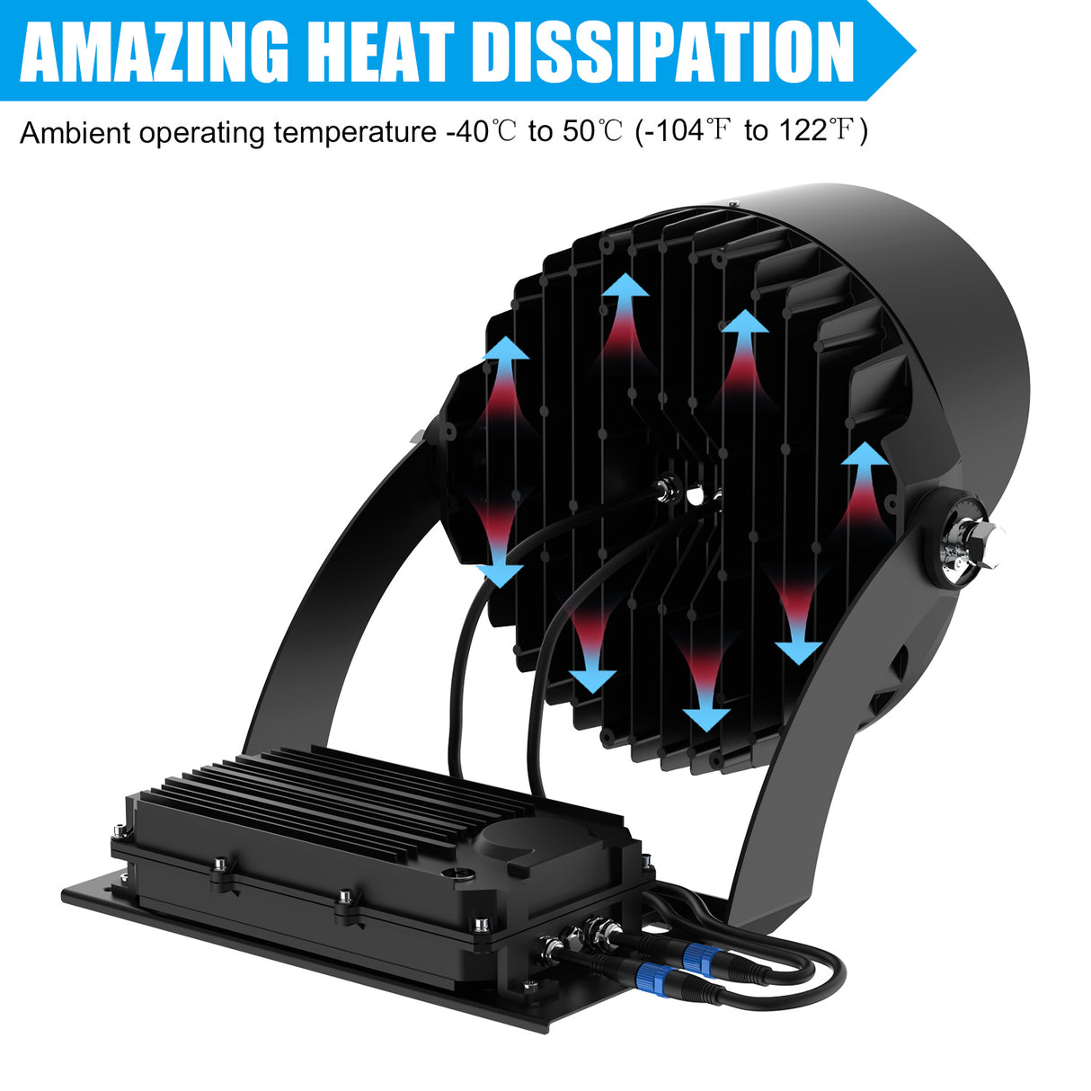 LED Sport Stadium Light  - SSL Series,600W,Selectable Wattage,5000K,100-277V,60° Beam Angle