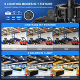 NGTLIGHT LED High Bay Light - UFO05 Series, 240W, Selectable Wattage&CCT, 100-277V, 90° Beam Angle, US PLUG