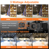 NGTLIGHT LED High Bay Light - UFO05 Series,240W,36000lumens,Selectable Wattage&CCT,100-277V,US PLUG