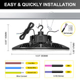 LED High Bay Light - PRO Series, 240W,34800lumens, Selectable Wattage,5000K,100-277V,0-10V DIMMABLE