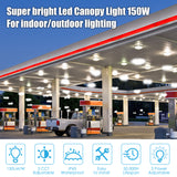 LED  Round Canopy Light - CP Series,100W,Selectable Wattage & CCT,100-277V,Dusk to Dawn