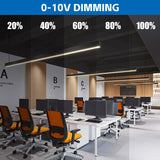 LED Architectual Light - LST Series,50W,6500lumens,Selectable Wattage & CCT,100-277V,4FT,4 Pack