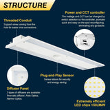 NGTLIGHT LED Linear High Bay Light - LHB06 Series,400W,Selectable Wattage & CCT,120-277V,2 Pack