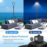 NGTLIGHT LED Post Circle Light - PCA Series, 60W-150W, Selectable Wattage & CCT, 100-277V, Dusk to Dawn
