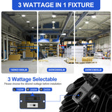 NGTLIGHT LED High Bay Light - BI Series,240W,36000lumens,Selectable Wattage&CCT,100-277V WITH US PLUG