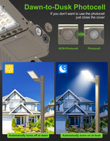 NGTLIGHT LED Parking Lot Light - NPL Series,360W,54000lumens,Selectable Wattage & CCT,100-277V, Built in Photocell,Universal Mount