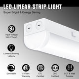 LED Strip Light - STL Series,100W,14000lumens,Selectable Wattage & CCT,120-277V,8FT,4 Pack,WITH AUDIO JACK SENSOR BASE