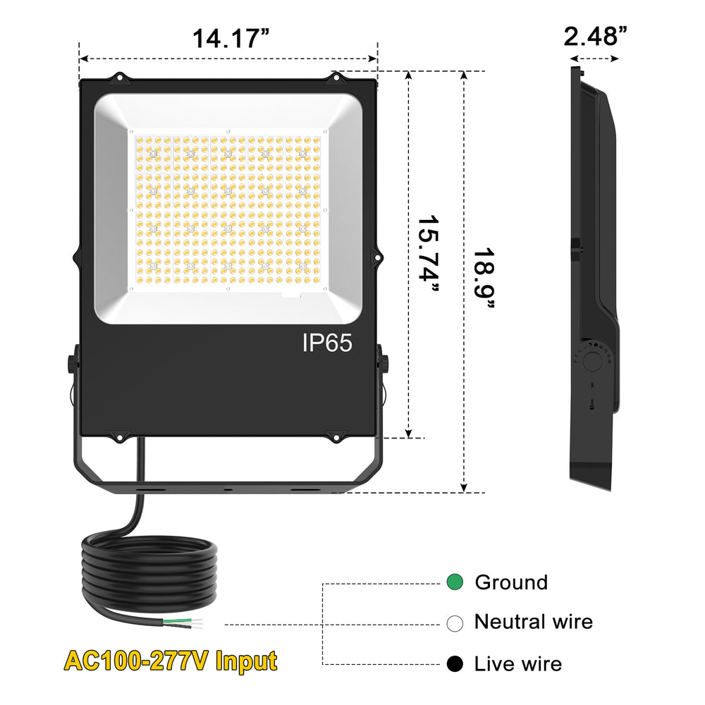 LED Flood Light - FL Series,240W,5000K,100-277V Application