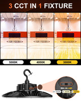 LED High Bay Light - PRO Series,200W, 28000lumens, Selectable Wattage&CCT, 277-480V