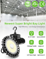 LED High Bay Light - UFO05 Series,150W,22500lumens,Selectable Wattage,5000K,277-480V
