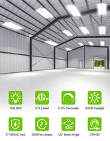 LED Linear High Bay Light - LHB Series,150W,22500lumens,5000K,277-480V