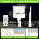 LED Parking Lot Light - PL Series With A&N BRACKET BROWN,200W,30000lumens,5000K,100-277V,Built in Photocell