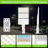 LED Parking Lot Light - PL Series With A&N BRACKET,320W,48000lumens,5000K,100-277V,Built in Photocell