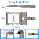 LED Parking Lot Light - SB Series With Slip Fit Mount,400W,60000lumens,5000K,100-277V
