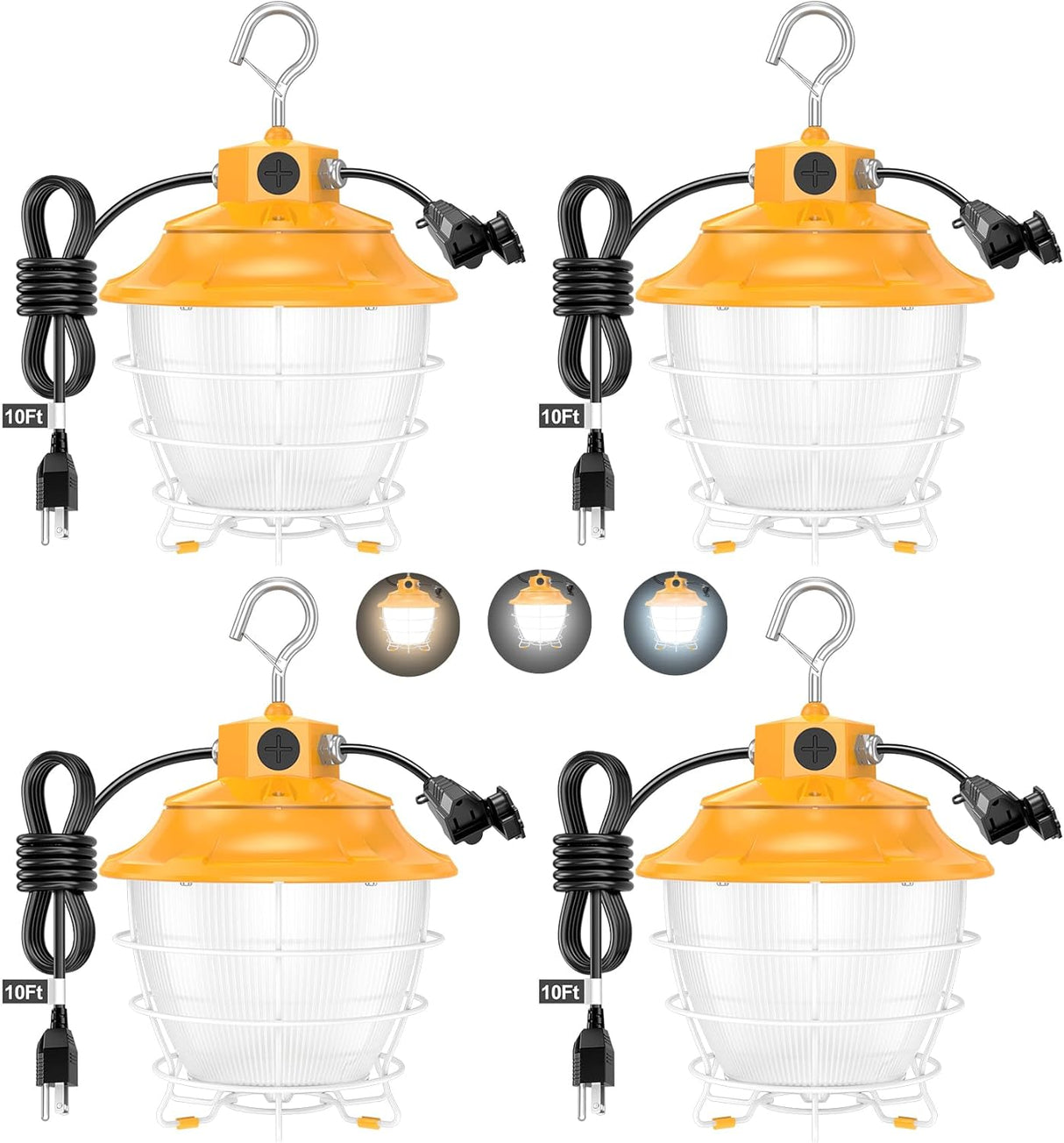 LED Temporary Work Light- PTL Series,100W,15000lumens,Selectable Wattage& CCT,100-277V,US PLUG